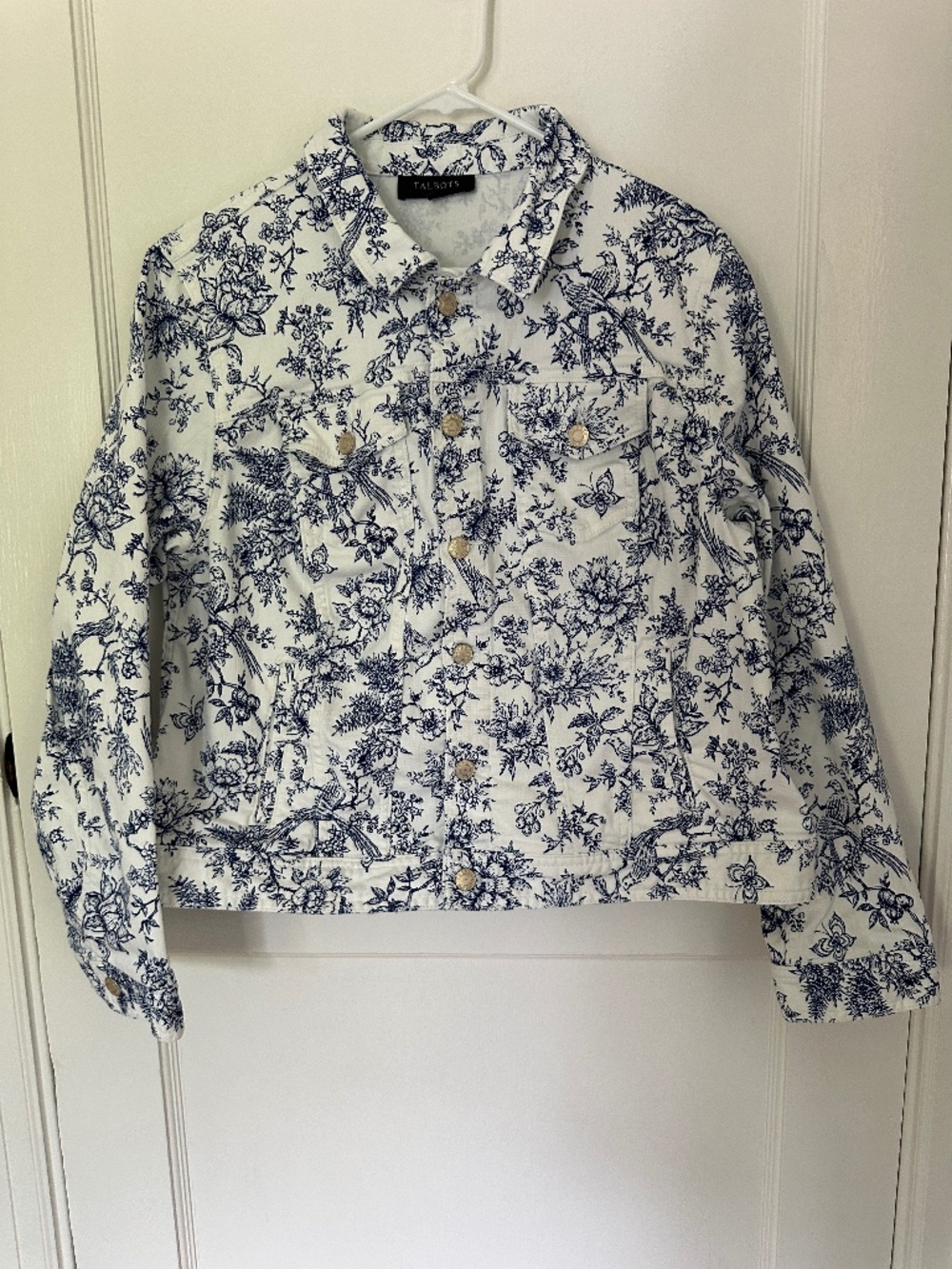 Talbots blue toile denim jacket